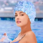 כובע רחצה לנשים בעיצוב פרחים