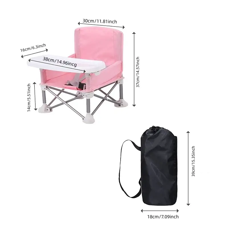 Baby Furniture Supplies Booster Seat Dining Chair Portable Travel Folding Kids With Feeding Chair Outdoor Beach Seat