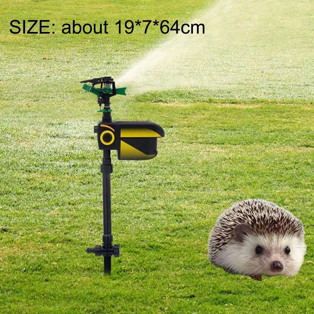 Automatic Rotating Sprinkler Large Area Solar Powered Motion Activated Animal Repeller Sprinkler Garden Animal Deterrent