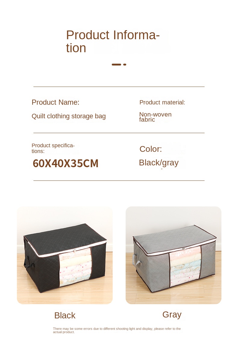 Clothes Storage Bins Foldable Closet Organizer Storage Containers with Durable Handles Thick Fabric for Clothing, Blanket