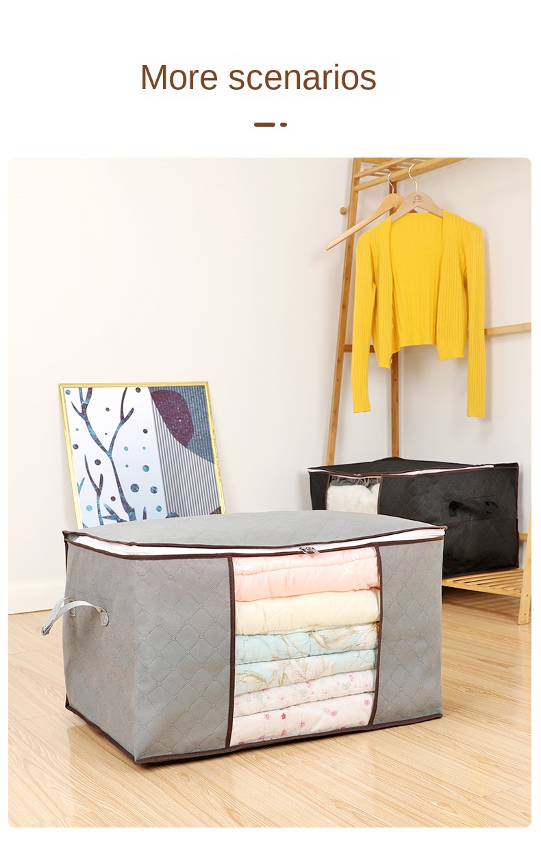 Clothes Storage Bins Foldable Closet Organizer Storage Containers with Durable Handles Thick Fabric for Clothing, Blanket