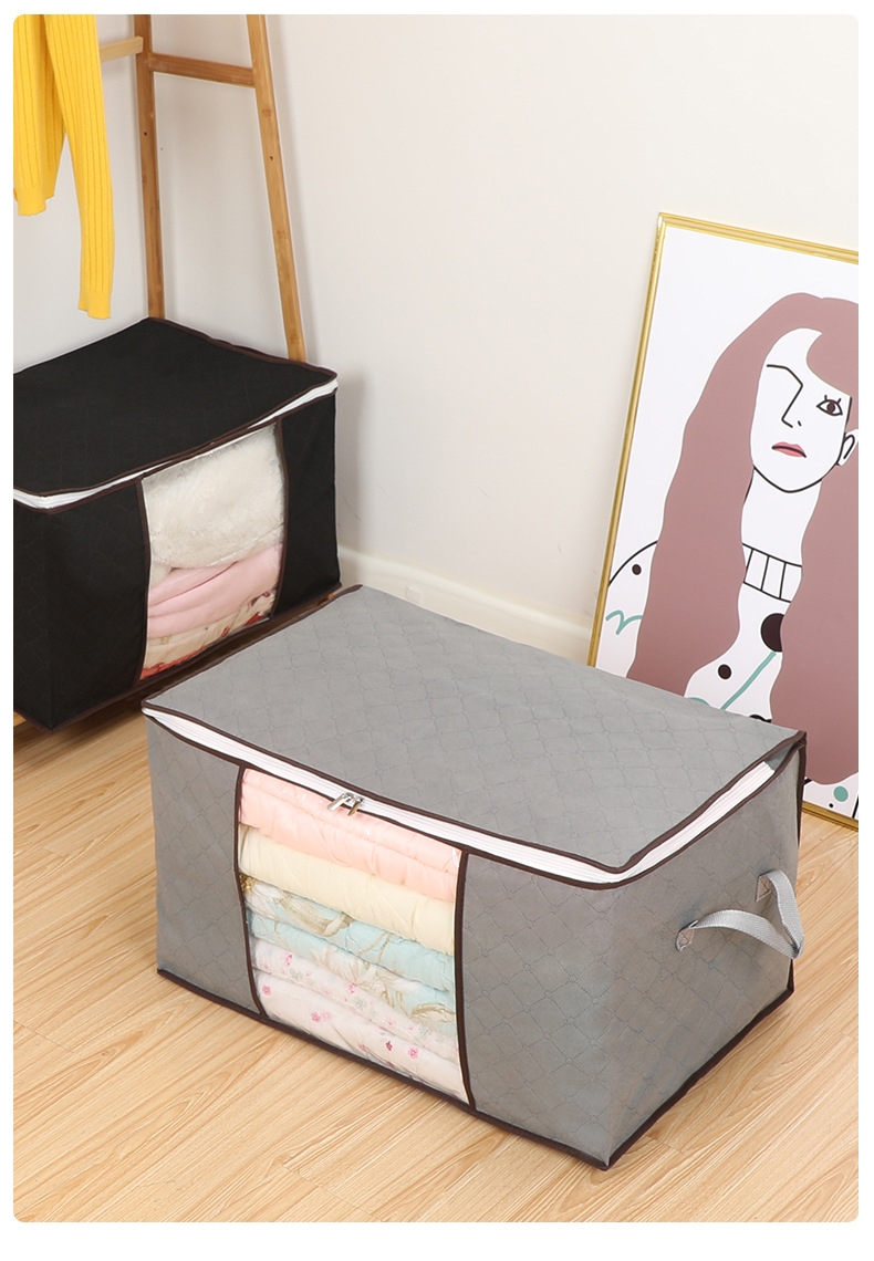 Clothes Storage Bins Foldable Closet Organizer Storage Containers with Durable Handles Thick Fabric for Clothing, Blanket