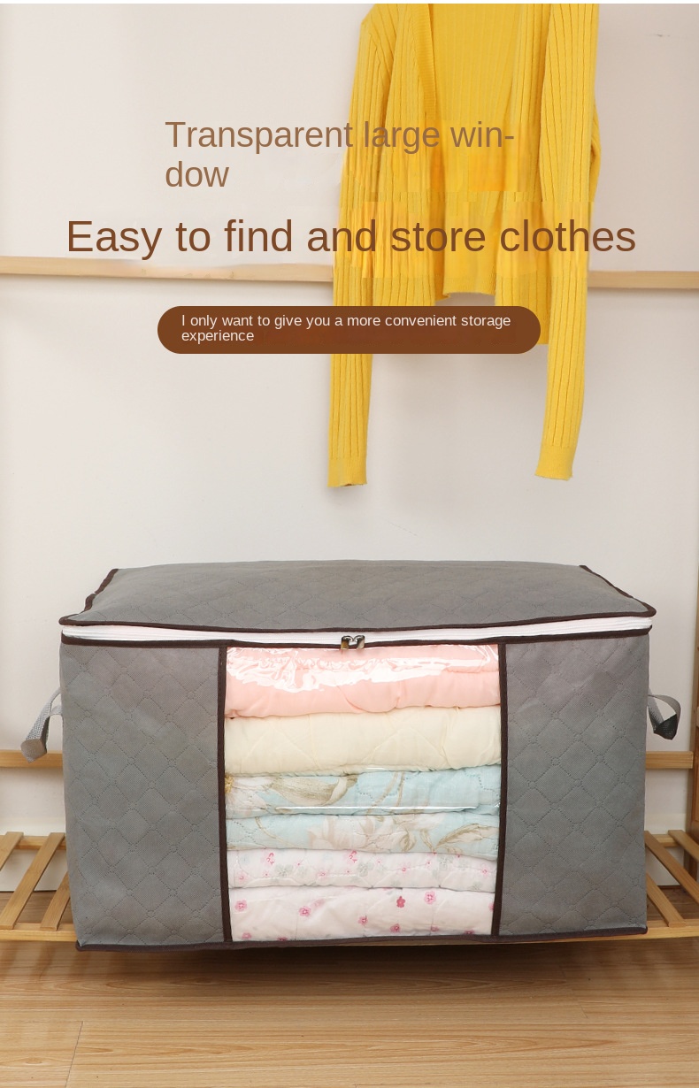 Clothes Storage Bins Foldable Closet Organizer Storage Containers with Durable Handles Thick Fabric for Clothing, Blanket