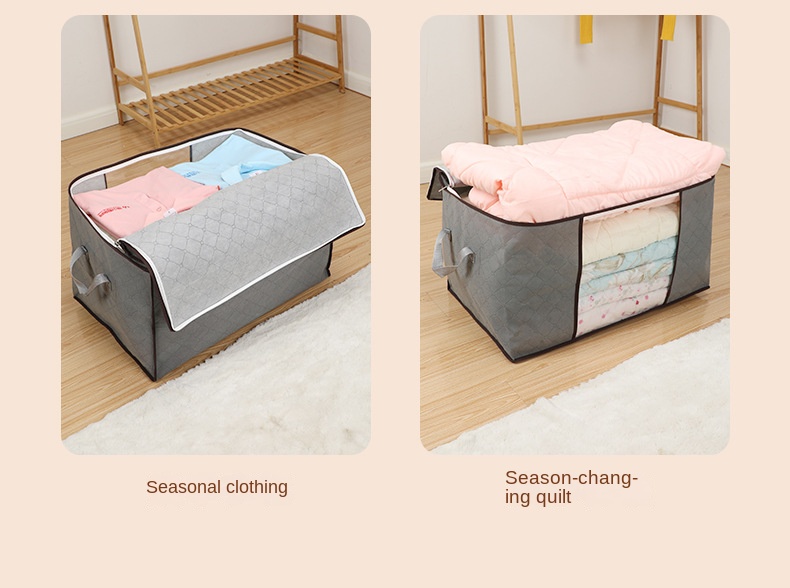 Clothes Storage Bins Foldable Closet Organizer Storage Containers with Durable Handles Thick Fabric for Clothing, Blanket