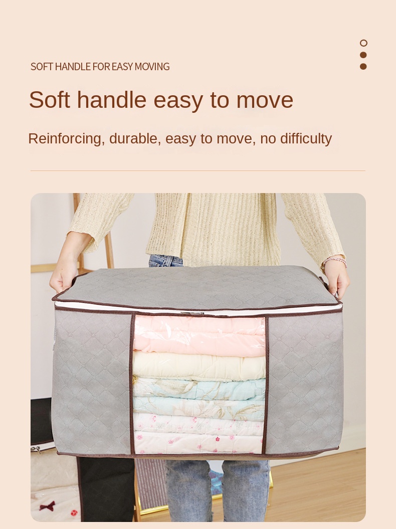 Clothes Storage Bins Foldable Closet Organizer Storage Containers with Durable Handles Thick Fabric for Clothing, Blanket