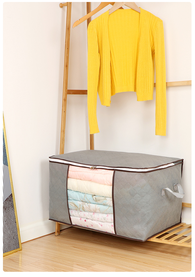 Clothes Storage Bins Foldable Closet Organizer Storage Containers with Durable Handles Thick Fabric for Clothing, Blanket