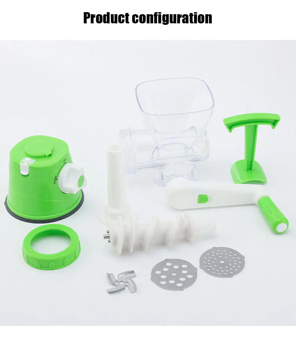 Kitchen Machine Meat Grinder Manual Processors Food Mincer Sausage Maker Stuffer Vegetable Chopper Blender Household Enema Tool