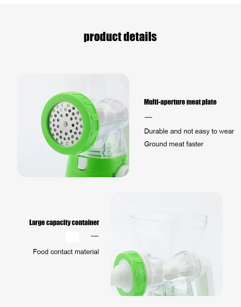 Kitchen Machine Meat Grinder Manual Processors Food Mincer Sausage Maker Stuffer Vegetable Chopper Blender Household Enema Tool