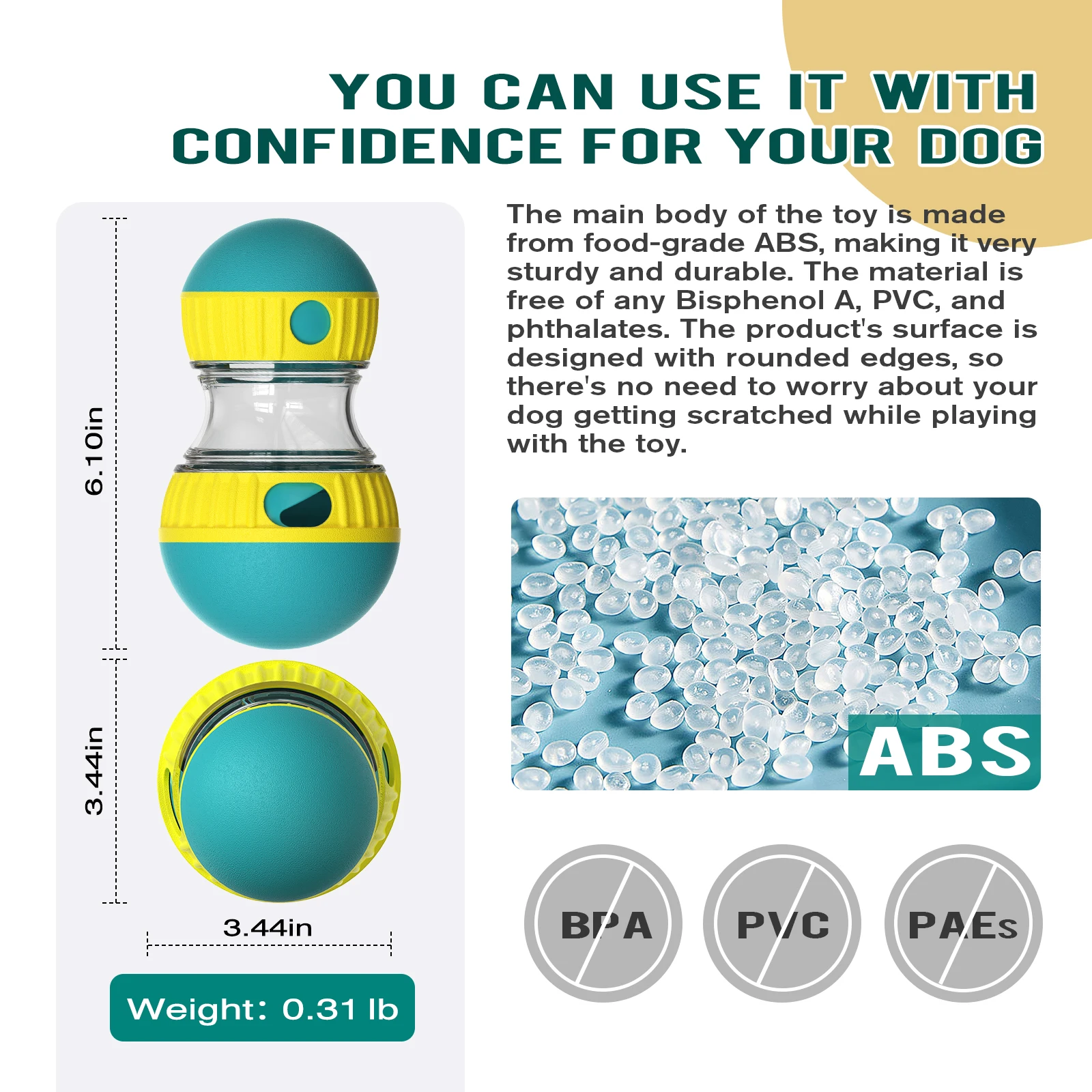 Dog Toys Increase Intelligence Elliptical Track Rolling Ball Leaky Food Develop Good Habits Sturdy Durable Interactive Pet Toys