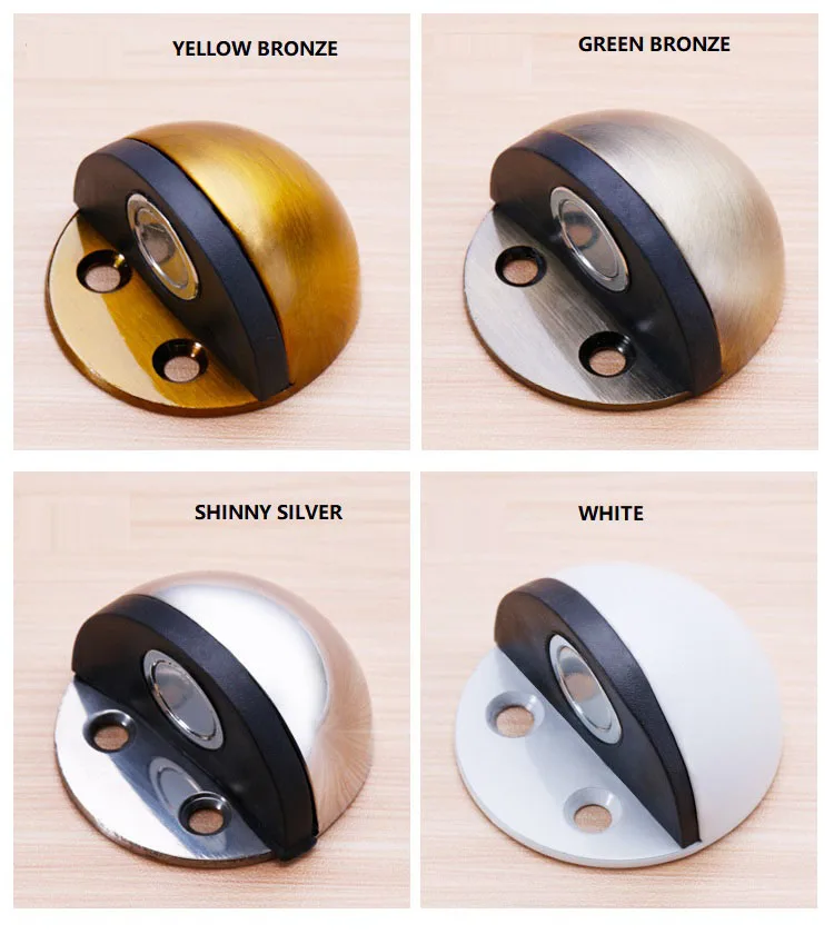 Stainless Steel Magnetic Dual Door Stopper Nail-free Door Catch Wall Protector Bumper Wedge Stop Floor Holder Of Door Stop