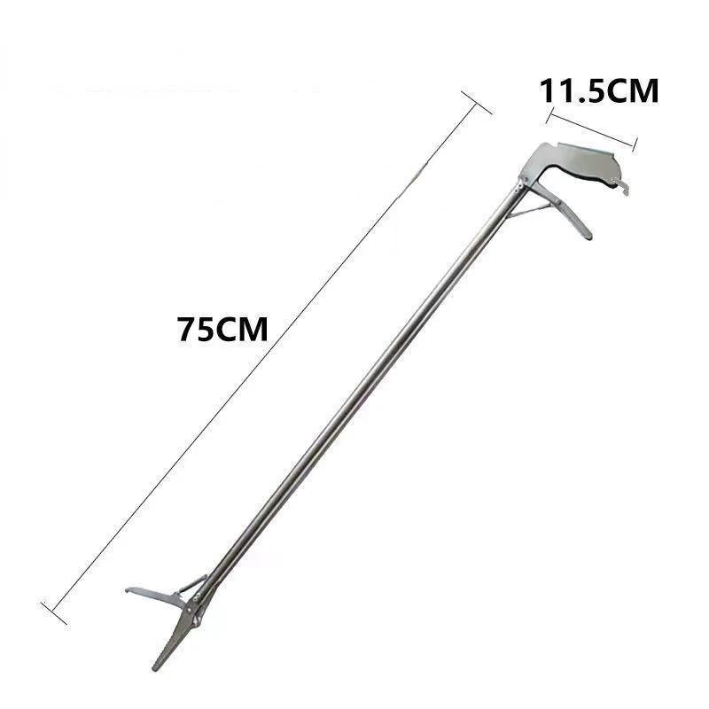 Extended Snake Hook Pliers To Catch Loach Crab Clips Rubbish Clip Snake Trap Stainless Steel Straight Mouth Eel Clip