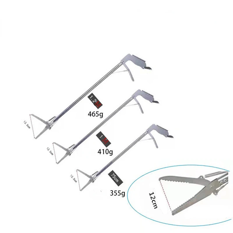 Extended Snake Hook Pliers To Catch Loach Crab Clips Rubbish Clip Snake Trap Stainless Steel Straight Mouth Eel Clip