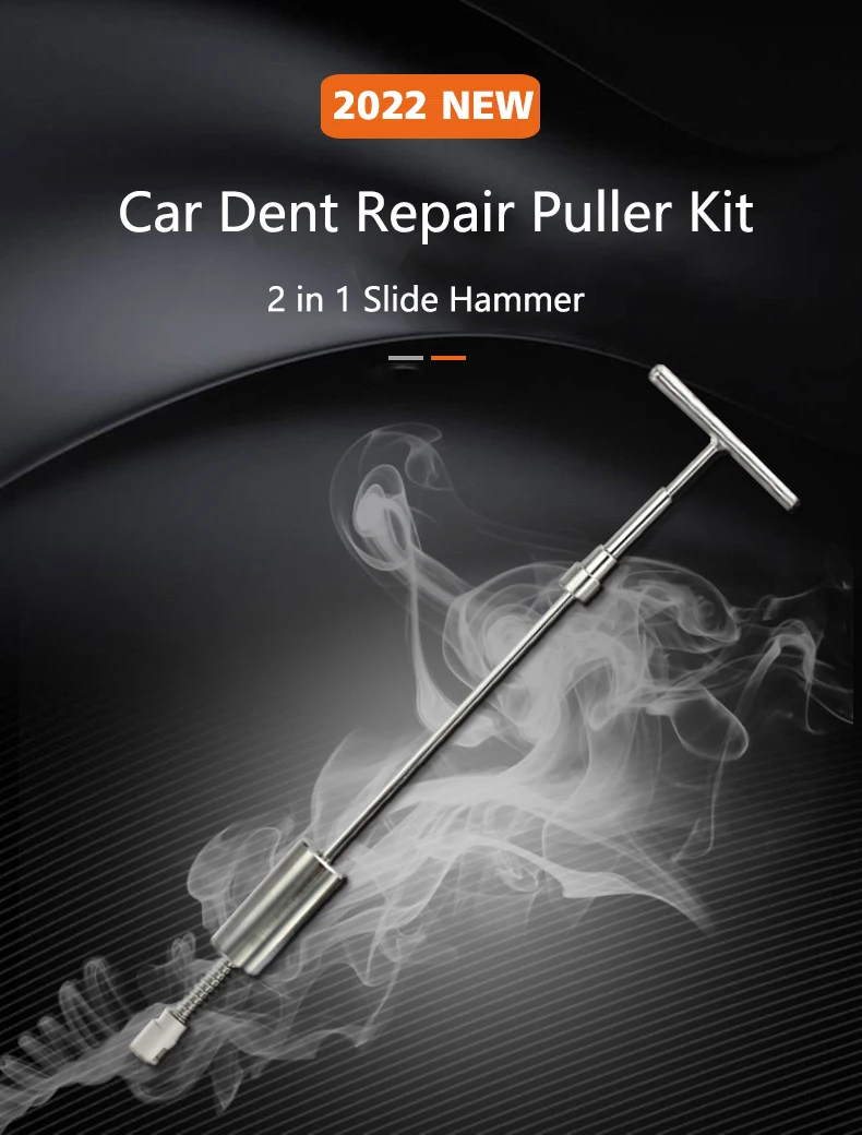Car Dent Puller T Dent Repair Tool Auto Repair Sheet Metal Kit Slide Hammer Reverse Hammer Glue +18pcs Glue Puller