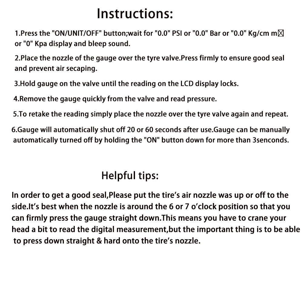 Tire Pressure Gauge Backlight High-precision Digital Tire Pressure Monitoring Car Tyre Air Pressure Gauge Meter LCD Display