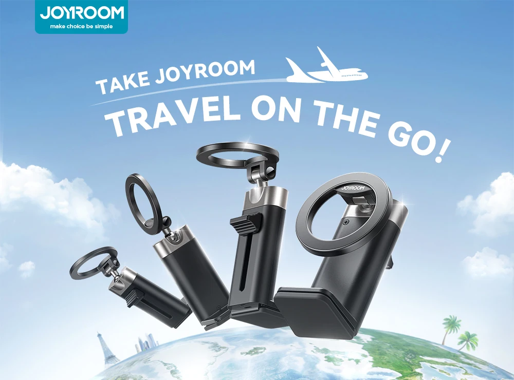 Joyroom Airplane Phone Holder Magnetic Travel Essentials Flexible Rotation Hands-Free Airplane Phone Mount For iPhone 16 15 14
