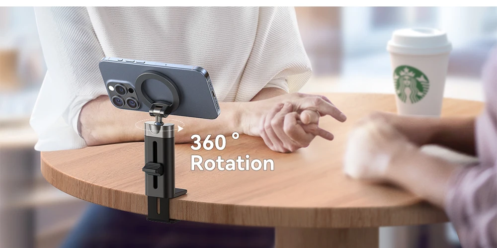 Joyroom Airplane Phone Holder Magnetic Travel Essentials Flexible Rotation Hands-Free Airplane Phone Mount For iPhone 16 15 14