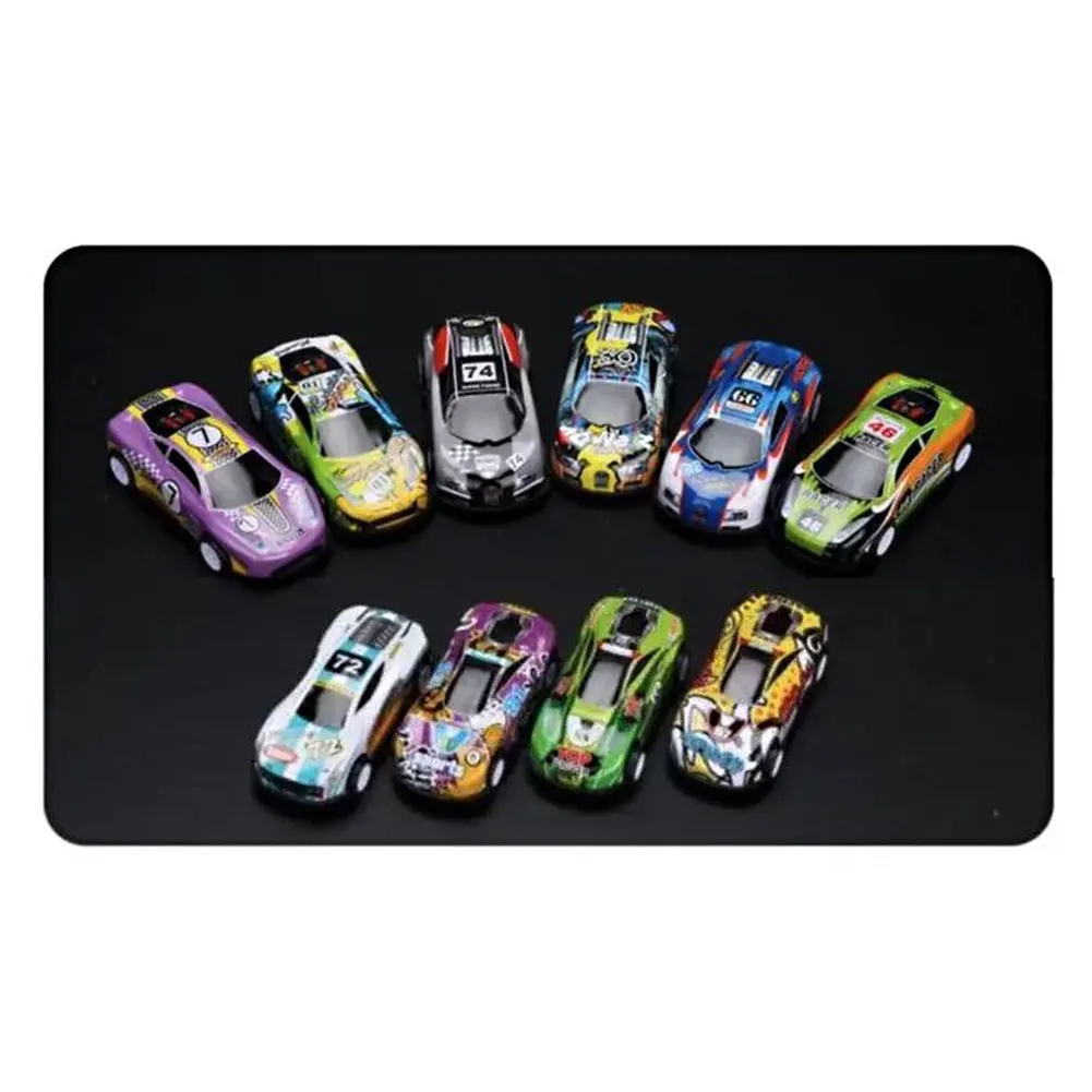 Mini Alloy Car Model Set with Storage Box Diecast Cars Toys for Boys Sliding Inertia Vehicle Children Toy Kit Kids Gifts