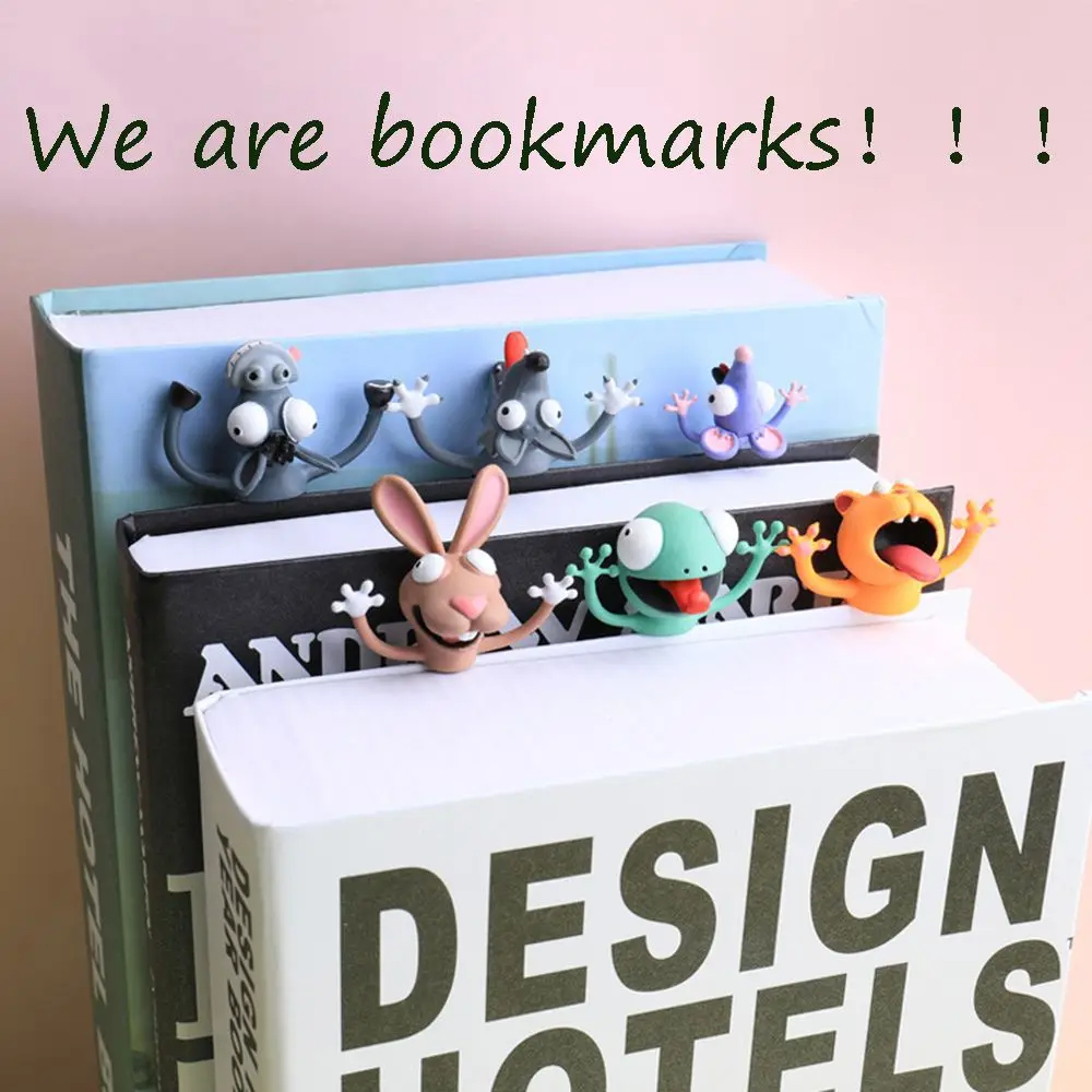 Creative Stationery Bookmarks 3D Stereo Cartoon Marker Animal Bookmarks Ocean Series Seal Octopus Cat Panda And Shiba Inu