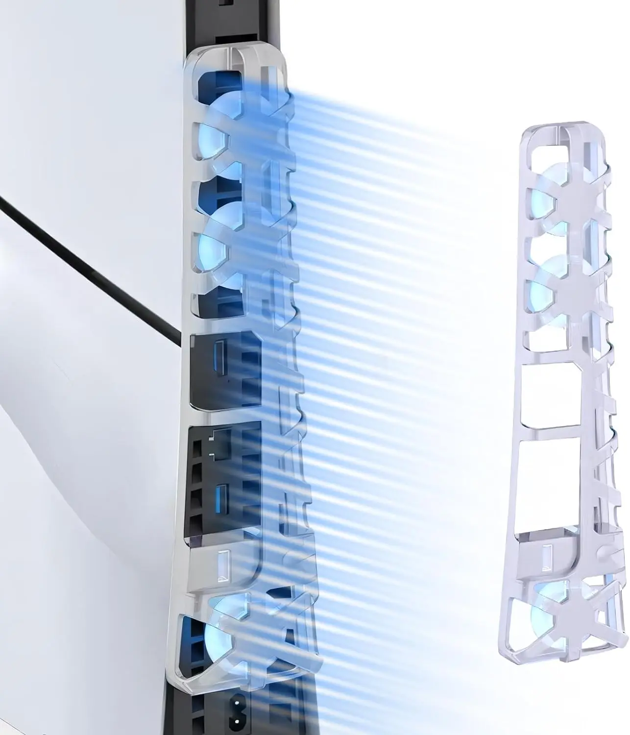 For PS5 SLIM/PS5 PRO host cooling fan, intelligent temperature control, three adjustable levels, PS5 SLIM rear fan