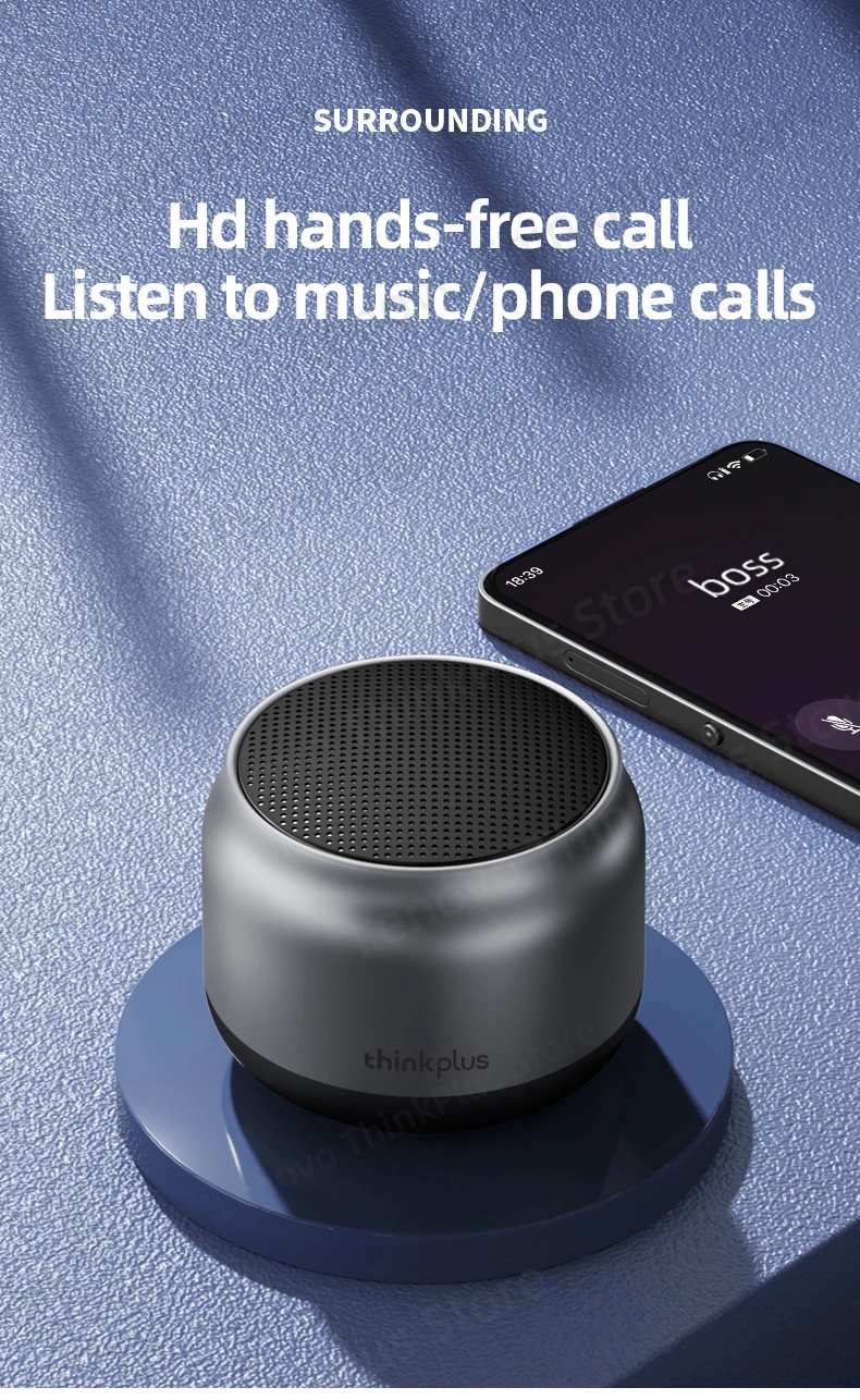 Original Lenovo K30 Portable Hifi Bluetooth Wireless Speaker Waterproof USB Outdoor Loudspeaker Music Surround Bass Box Mic