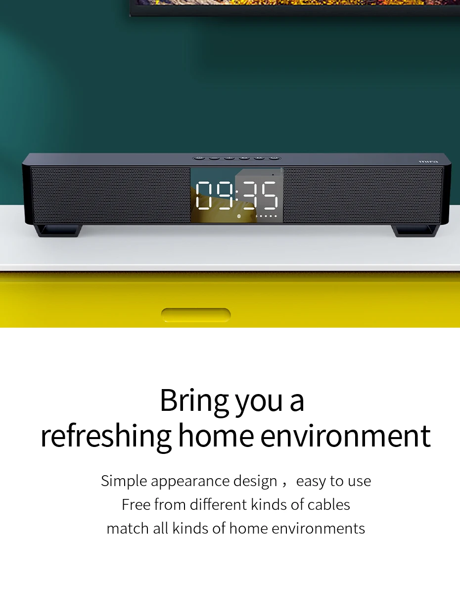 mifa Soundbar K3 Bluetooth Speaker 2 Stereo Sound Big Digital Display Wireless Bluetooth 5.0 Support TWS