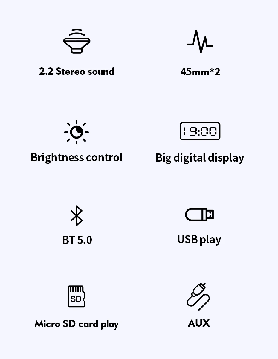 mifa Soundbar K3 Bluetooth Speaker 2 Stereo Sound Big Digital Display Wireless Bluetooth 5.0 Support TWS