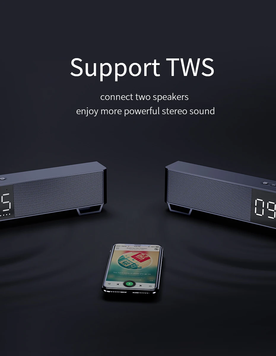 mifa Soundbar K3 Bluetooth Speaker 2 Stereo Sound Big Digital Display Wireless Bluetooth 5.0 Support TWS