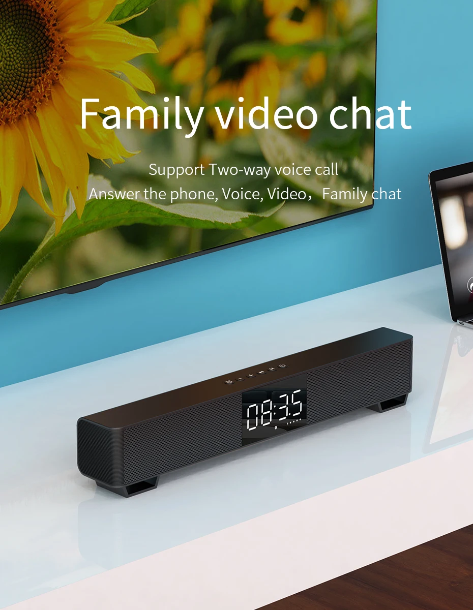 mifa Soundbar K3 Bluetooth Speaker 2 Stereo Sound Big Digital Display Wireless Bluetooth 5.0 Support TWS