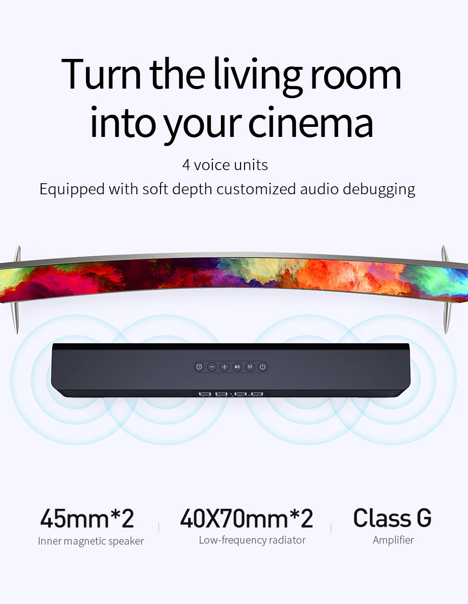 mifa Soundbar K3 Bluetooth Speaker 2 Stereo Sound Big Digital Display Wireless Bluetooth 5.0 Support TWS