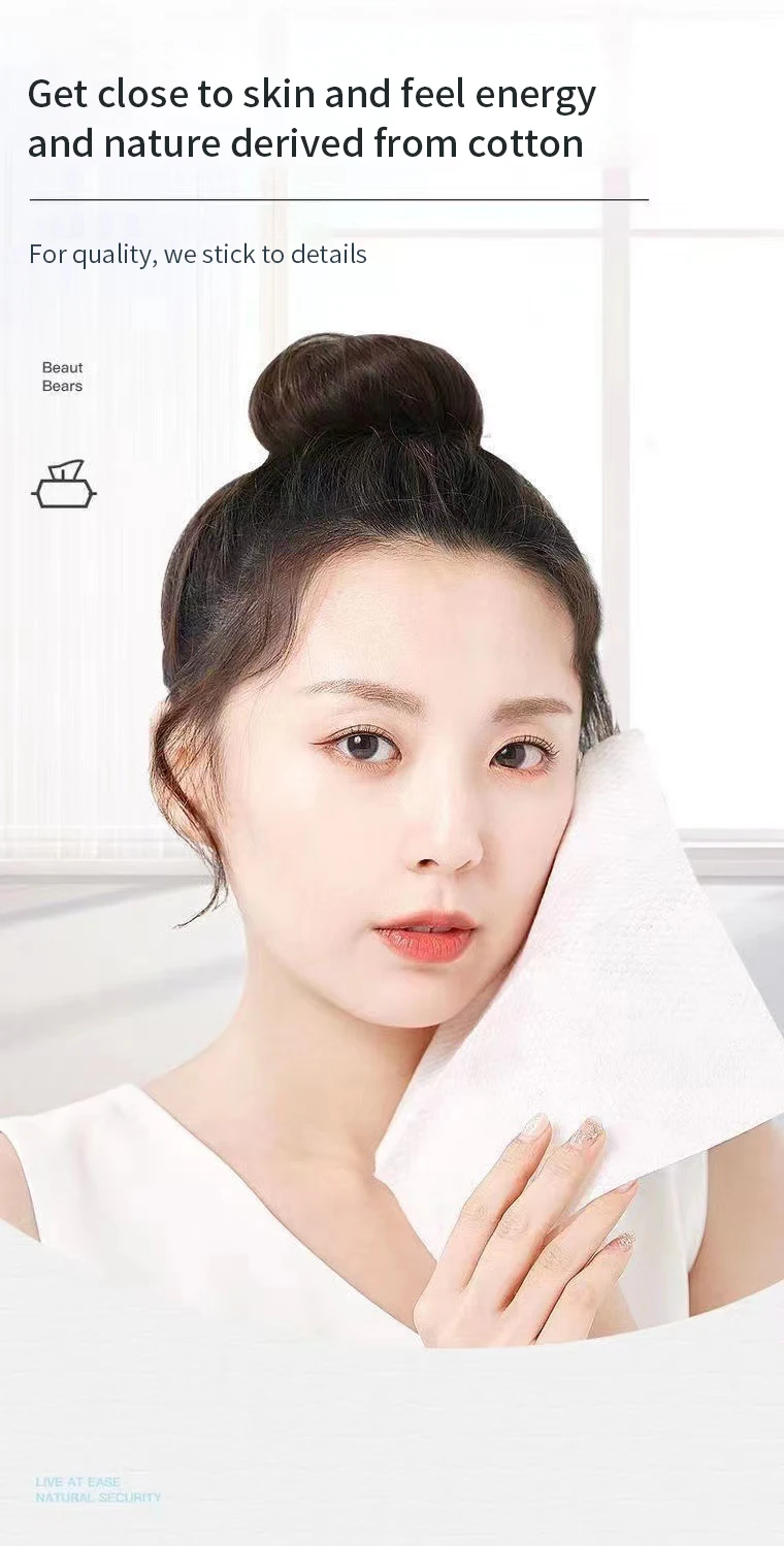 Extra Thick Disposable Facial Towels - Gentle and Absorbent Cotton Makeup Remover Wipes