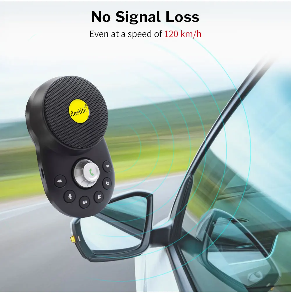Deelife Handsfree Car Bluetooth Hands-free Kit for Auto Speakerphone BT 5.0 Hands Free Carkit