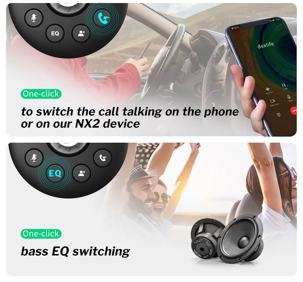 Deelife Handsfree Car Bluetooth Hands-free Kit for Auto Speakerphone BT 5.0 Hands Free Carkit