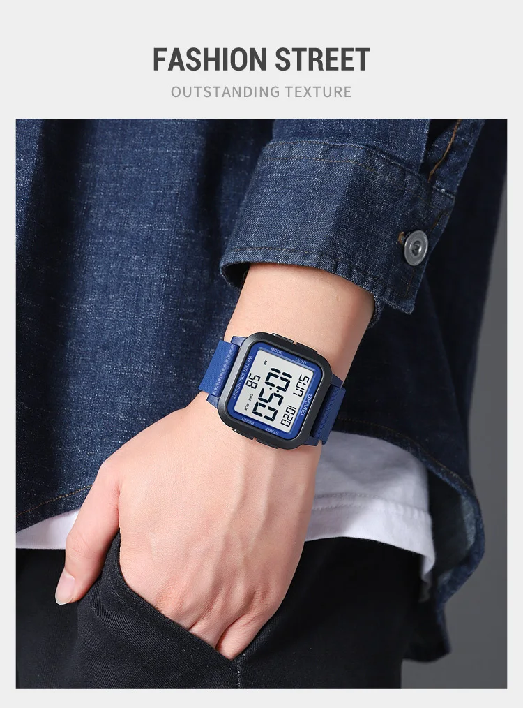 SKMEI Sport Watches Mens Alarm Countdown Clock Male 5Bar Waterproof Military Back Light Shockproof Calender Digital Wristwatch