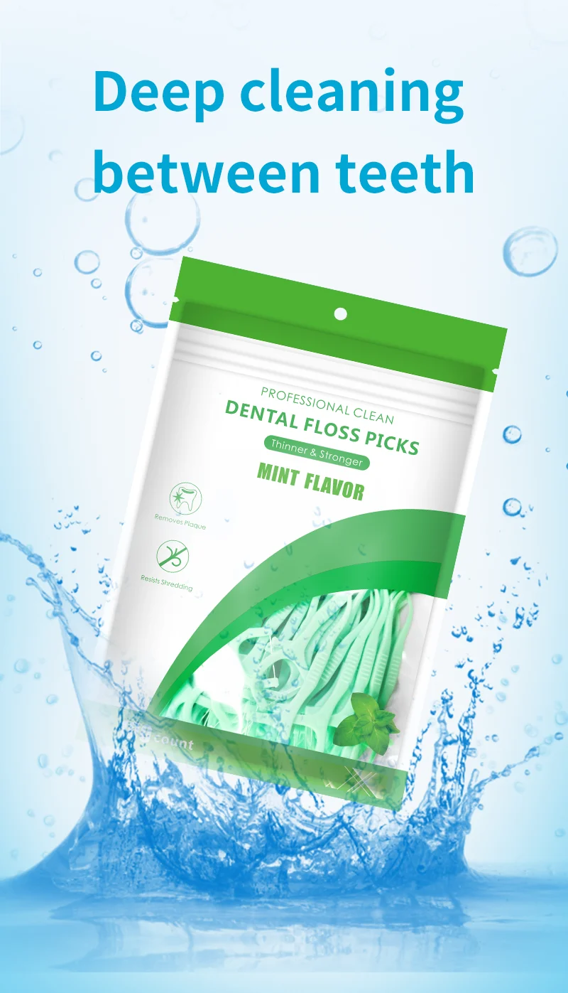 Mint Flavor Dental Floss Safe High-Grade Toothpick Stick Picks Plastic Toothpicks Ultrathin Peppermint Flavor Teeth Floss