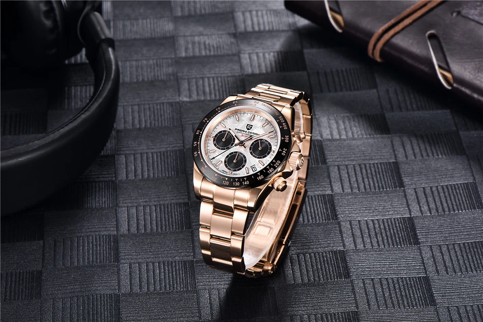 40mm New V2 PAGANI DESIGN Men's Quartz Watches Sapphire Retro Chronograph Stainless Steel Waterproof Watch Men Relogio Masculino