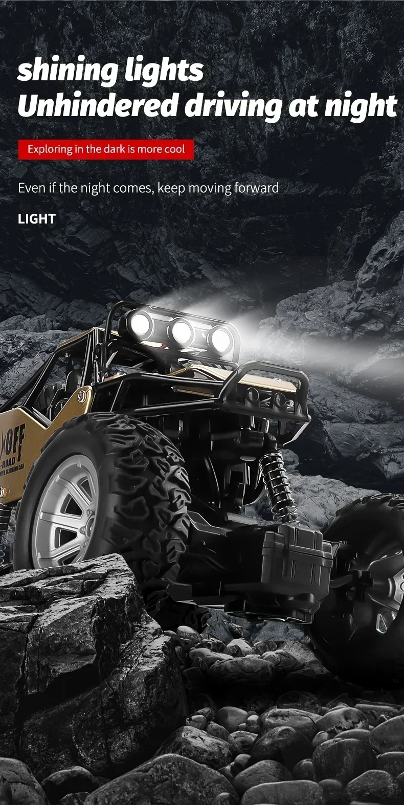 4WD Remote Control Car With Led Lights Radio RC Buggy Off-Road Drift Trucks RTR Vehicle Gifts Toys for Children Boys Kids Adults