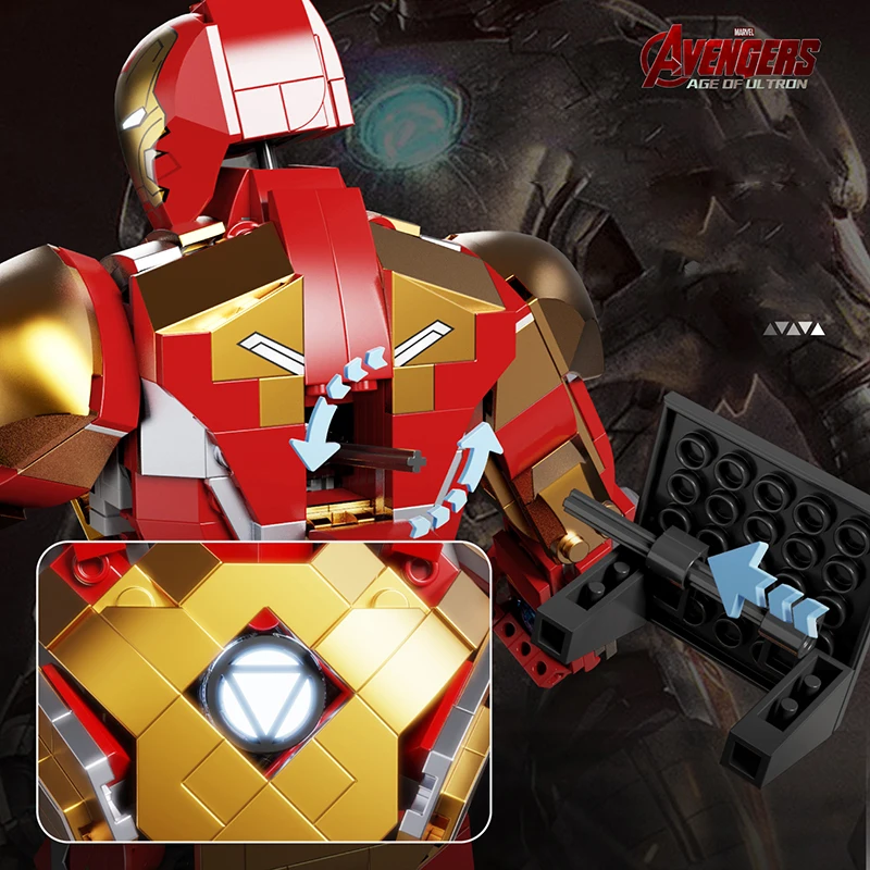 Marvel Iron Man MK85 Mecha MOC Building Blocks Movie Dolls The Avengers Figures Bricks Gifts Toys for Kids Children Adult Boys