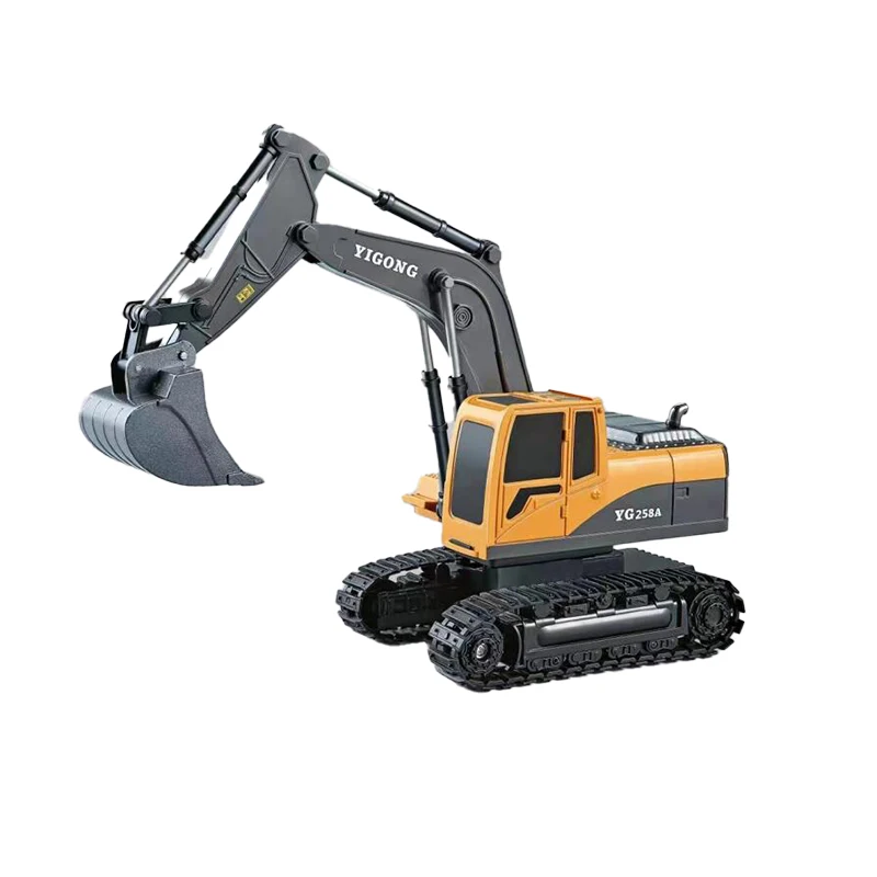 ZWN 2.4G Remote Control Excavator Dump Truck RC Model Car Toy Professional Alloy Plastic Simulation Construction Vehicle for Kid