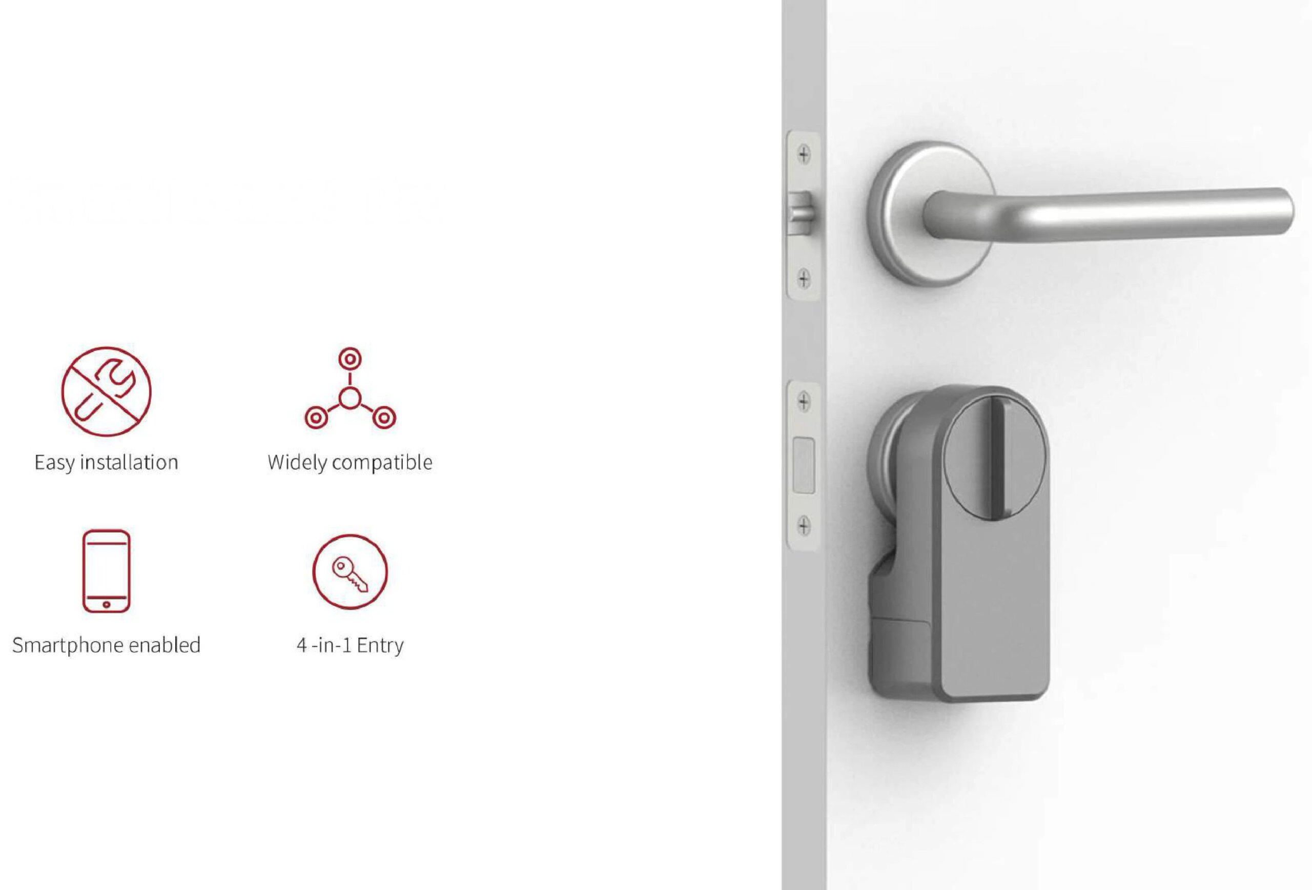 A1 Pro Max Bluetooth Smart Door Lock Tuya APP Remote Control Keyless Unlock Smart Life Cylinder DIY Easy Installation