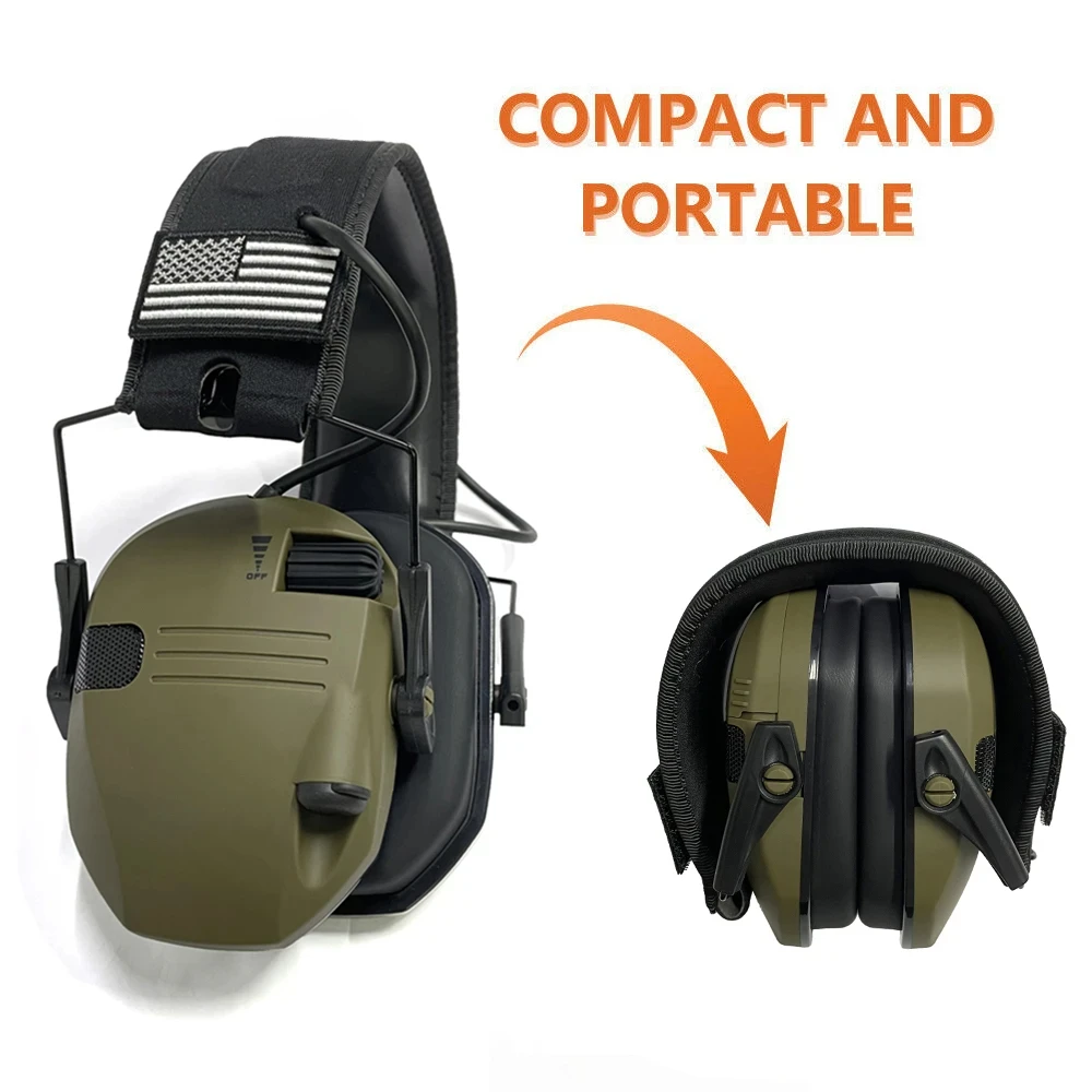Outdoor Tactical Electronic Shooting Earmuff Gun Range Anti-noise Headset Impact Sound Amplification Hearing protector