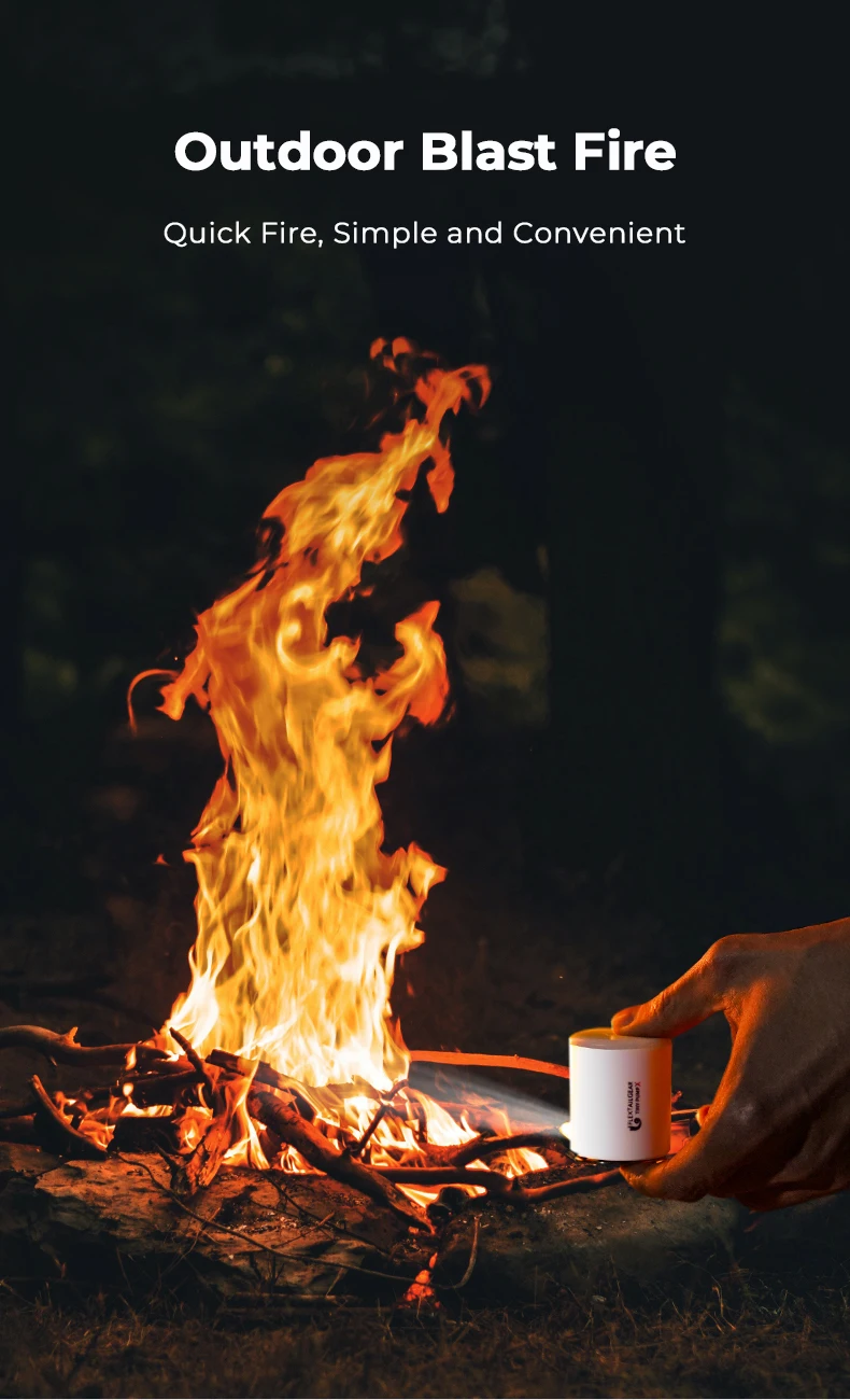 FLEXTAILGEAR TINY PUMP X - Portable Camping Air Pump with 1300mAh Battery Rechargeable for Pool Floats Air Mattress Vacuum Bags