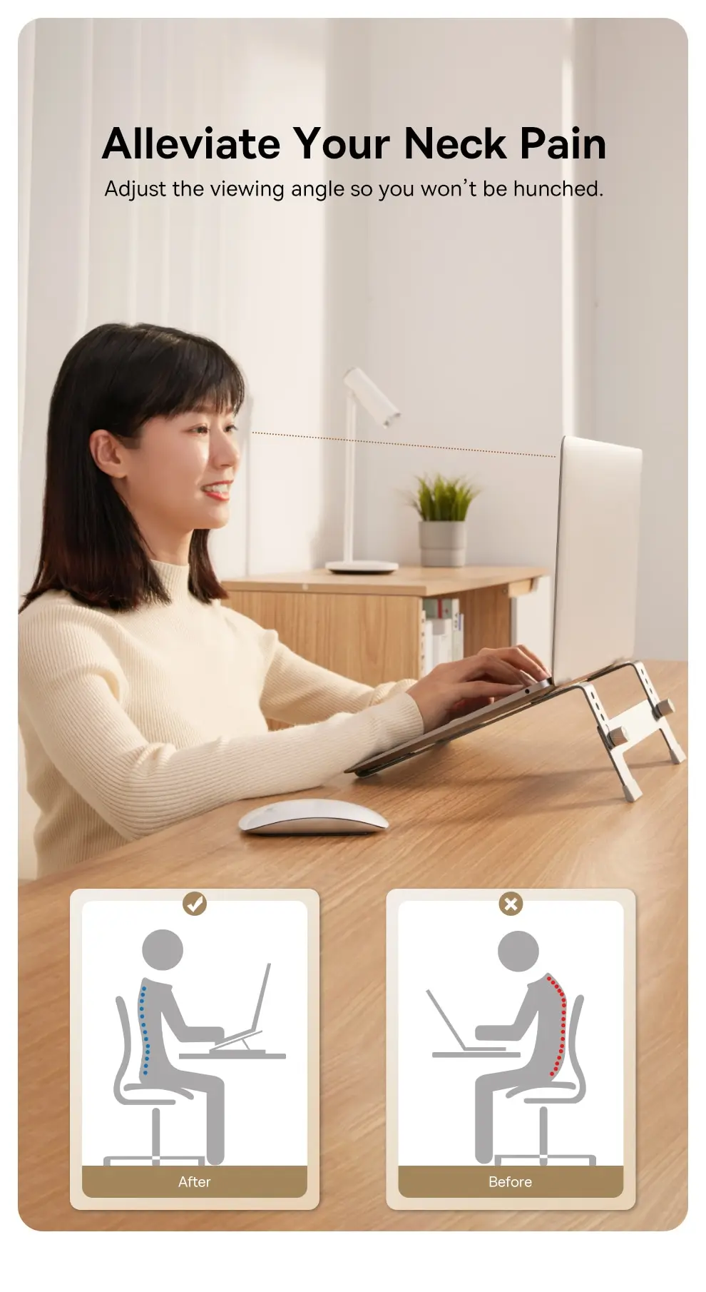 Baseus Adjustable Laptop Stand Aluminum Portable Notebook Support Holder for Macbook Air Pro Computer Stand Cooling Bracket