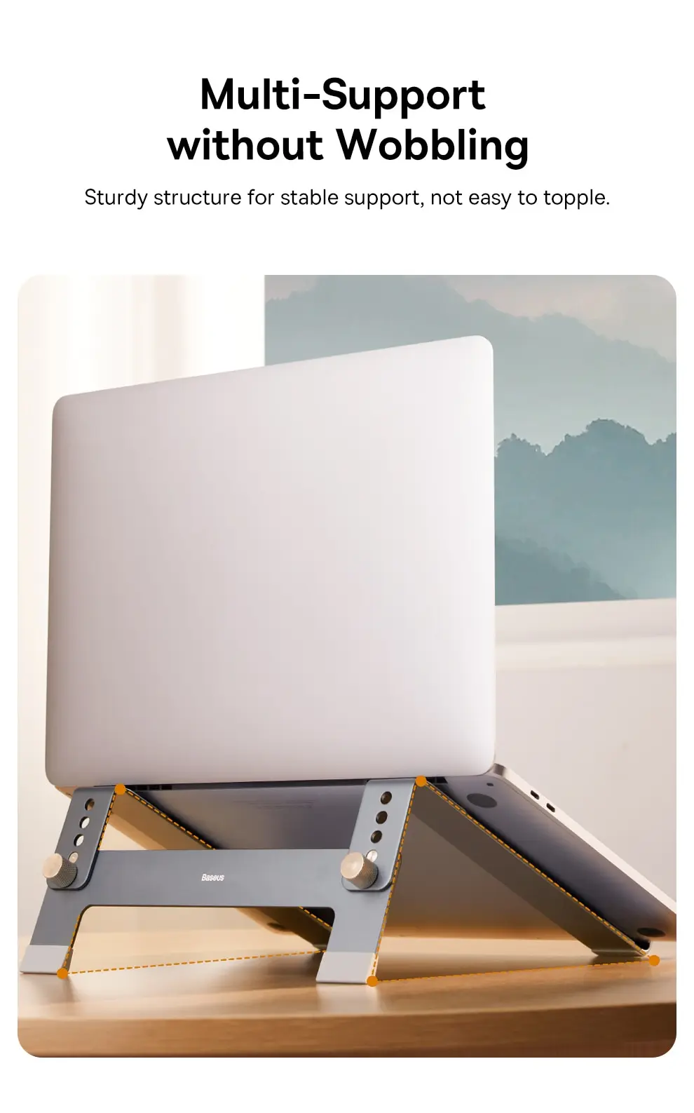 Baseus Adjustable Laptop Stand Aluminum Portable Notebook Support Holder for Macbook Air Pro Computer Stand Cooling Bracket
