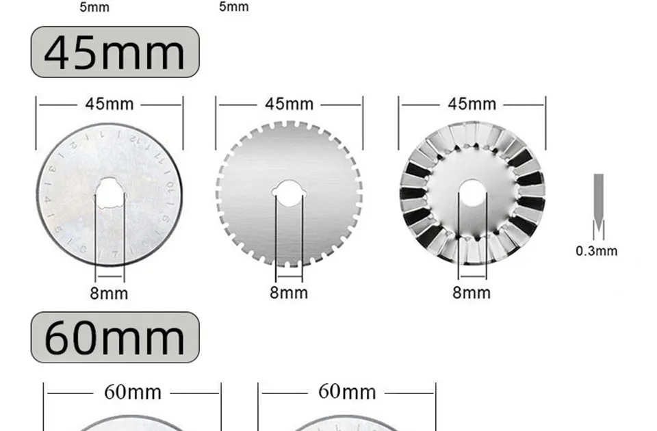 FT145 Rotary Cutter R45mm Patchwork Roller Easy Tearing Cutting Tools for Cloth Leather Paper Ticket Soft Sheet