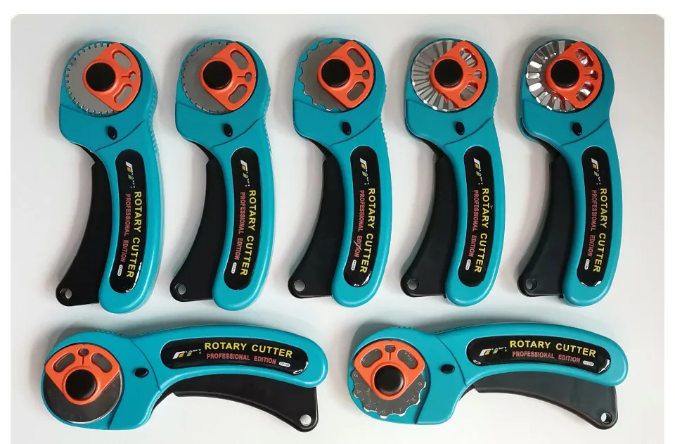 FT145 Rotary Cutter R45mm Patchwork Roller Easy Tearing Cutting Tools for Cloth Leather Paper Ticket Soft Sheet
