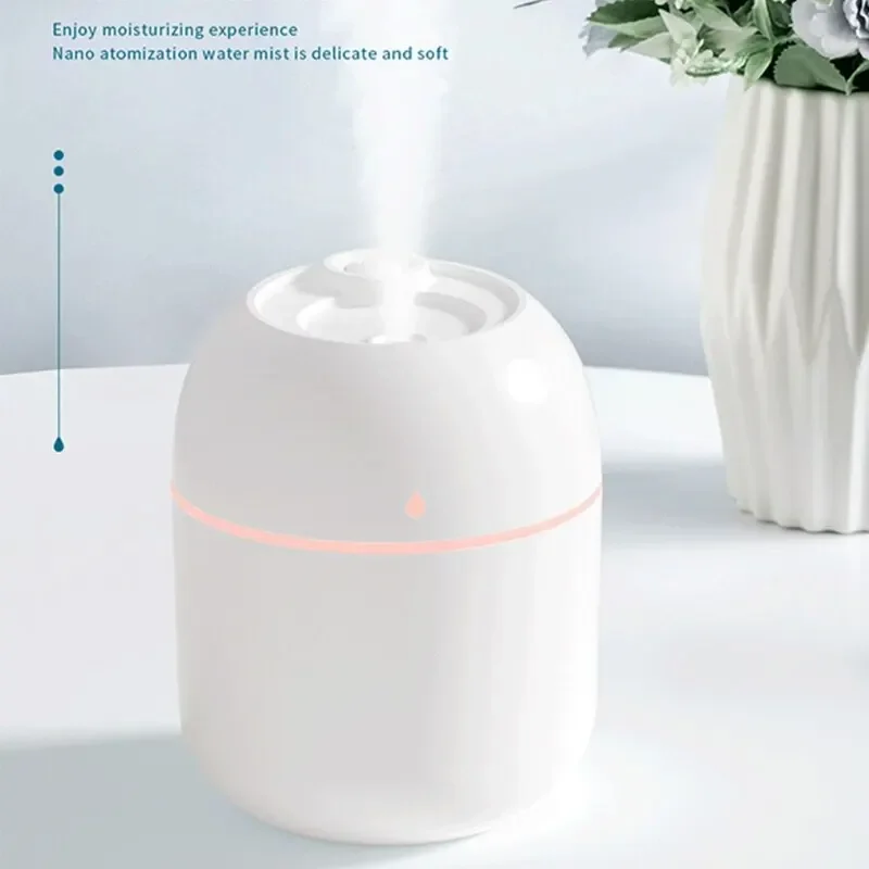 Portable Water Drop Humidifier White USB Desktop Indoor Air Atomization Humidifier Household Mute Large Spray Humidifier