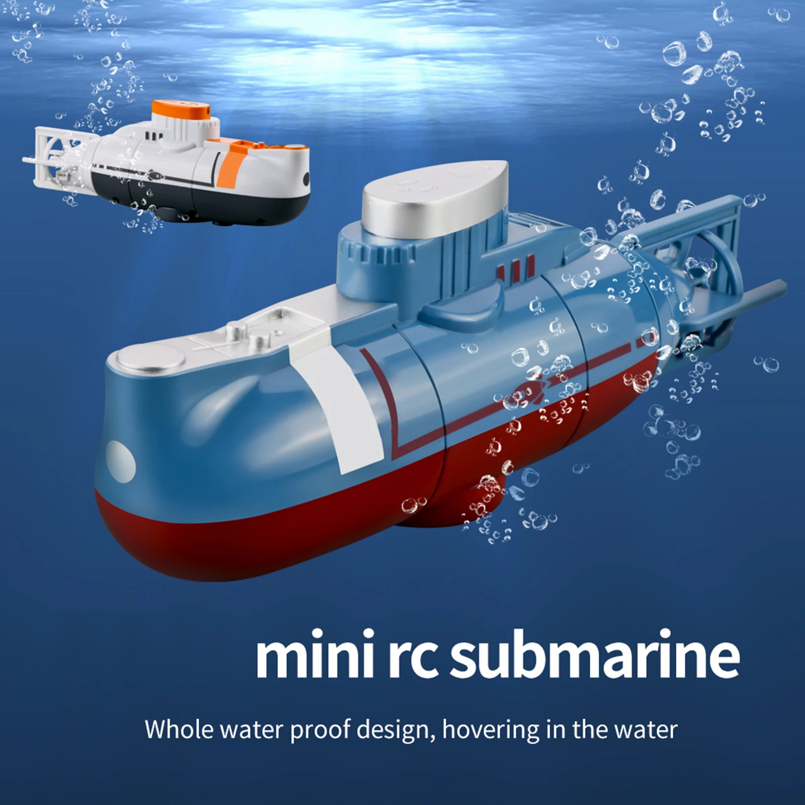 Mini RC Submarine 0.1m/s Speed Remote Control Boat Waterproof Diving Toy Simulation Model for Kids Christmas Gift New Year Gift