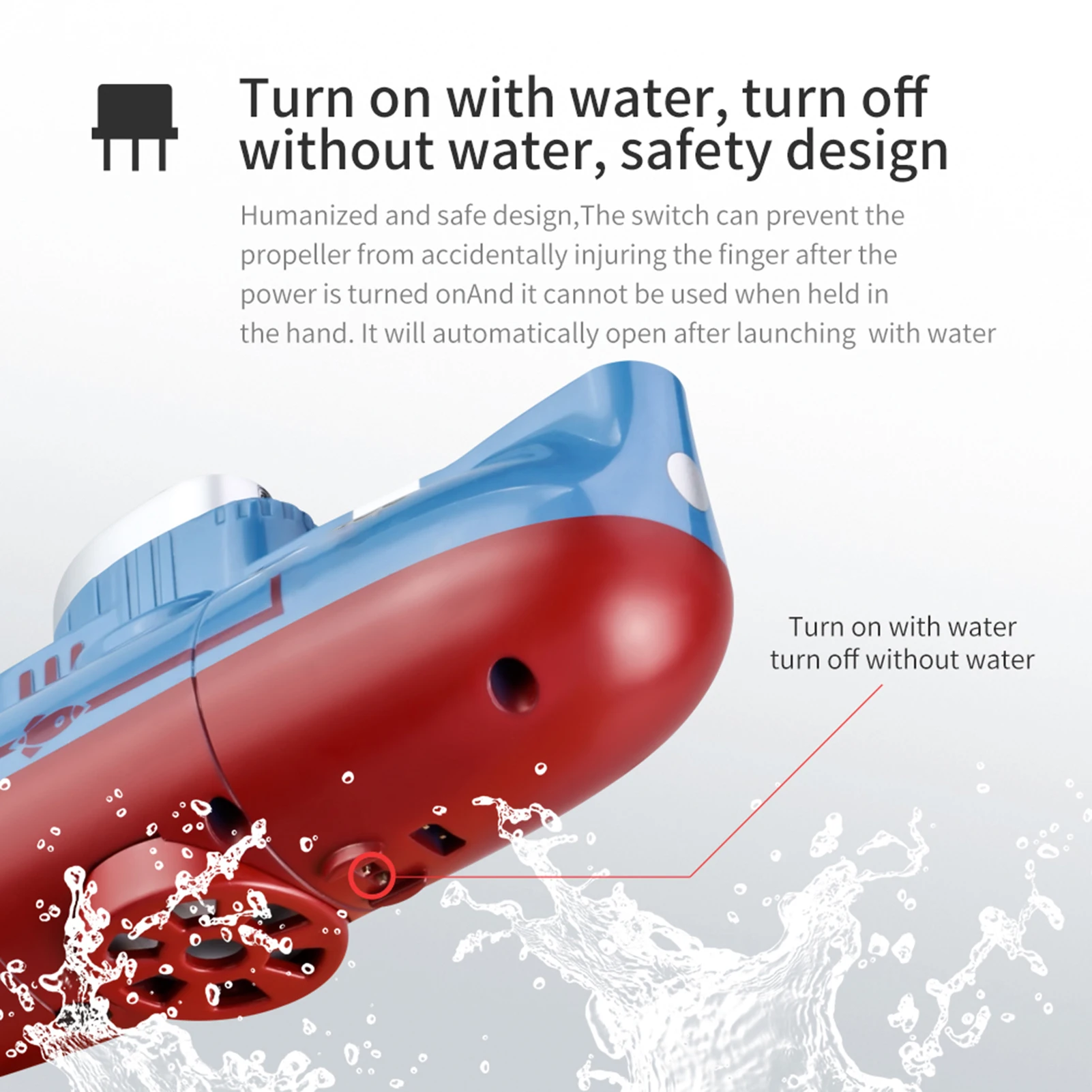 Mini RC Submarine 0.1m/s Speed Remote Control Boat Waterproof Diving Toy Simulation Model for Kids Christmas Gift New Year Gift
