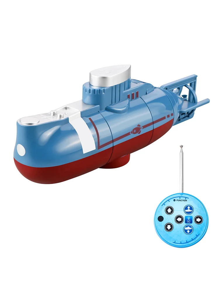 Mini RC Submarine 0.1m/s Speed Remote Control Boat Waterproof Diving Toy Simulation Model for Kids Christmas Gift New Year Gift