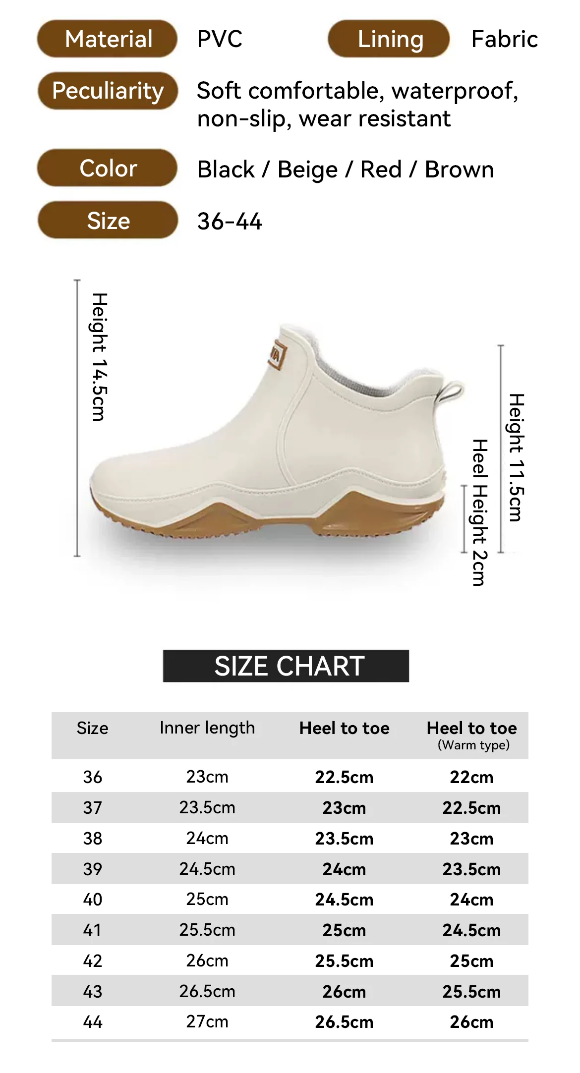Fashion Couple's Outdoor Rain Boots New Men High Top Hiking Fishing Water Shoes Anti-slip Chef Work Ankle Boots Waterproof Shoes